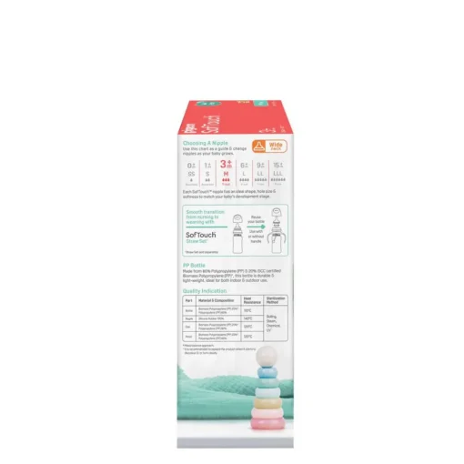 Bottles & Teats*Pigeon Baby Pigeon SoftTouch Wide Neck Bottle PP Twin Pack