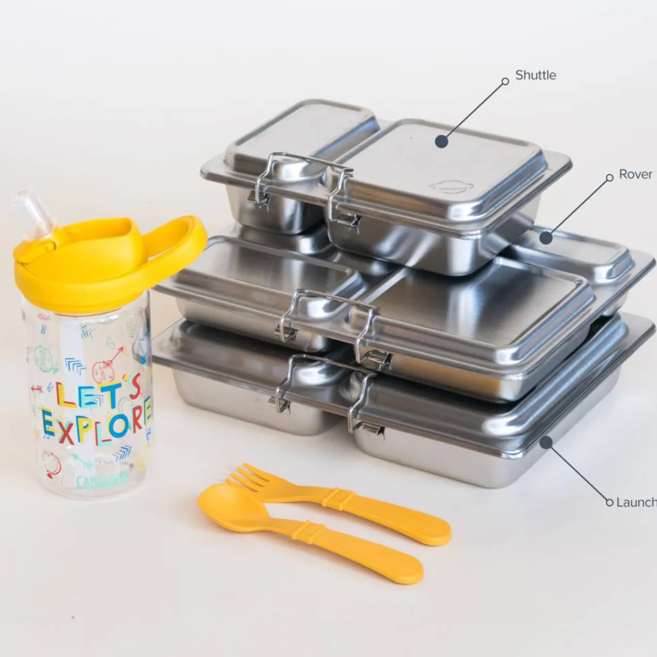 Grown Ups|Lunchboxes, Snackboxes & Snack Bags*PlanetBox Stainless - Launch Steel Lunchbox