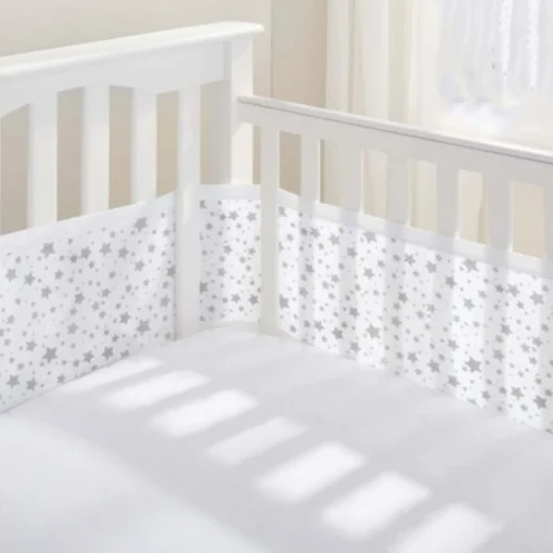 Safe Sleep*BreathableBaby Print Breathable Mesh Cot Liner - 4 Sides
