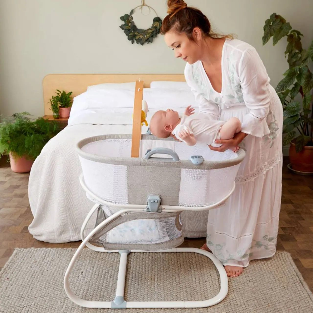 Bassinets & Co-Sleepers*Purflo PurAir Breathable Bassinet - Clearance Pebble