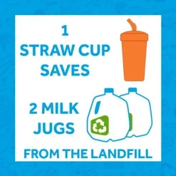 Sippy & Starter Cups*Re-Play Straw Cup with Plastic Bendy Straw Beige