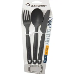 Family Outdoor Essentials|Grown Ups*Sea To Summit Camp Cutlery 3 PC Set Charcoal