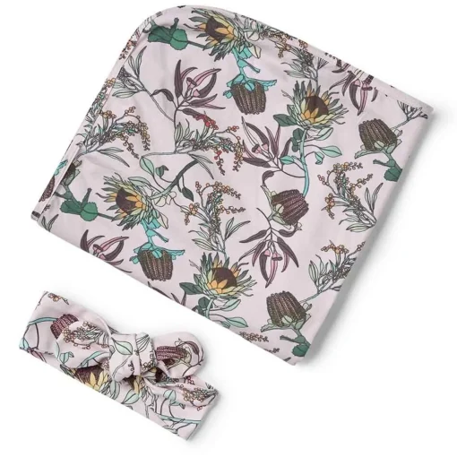 Accessories|Stretch Swaddles/Wraps*Snuggle Hunny Baby Jersey Wrap & Topknot Set