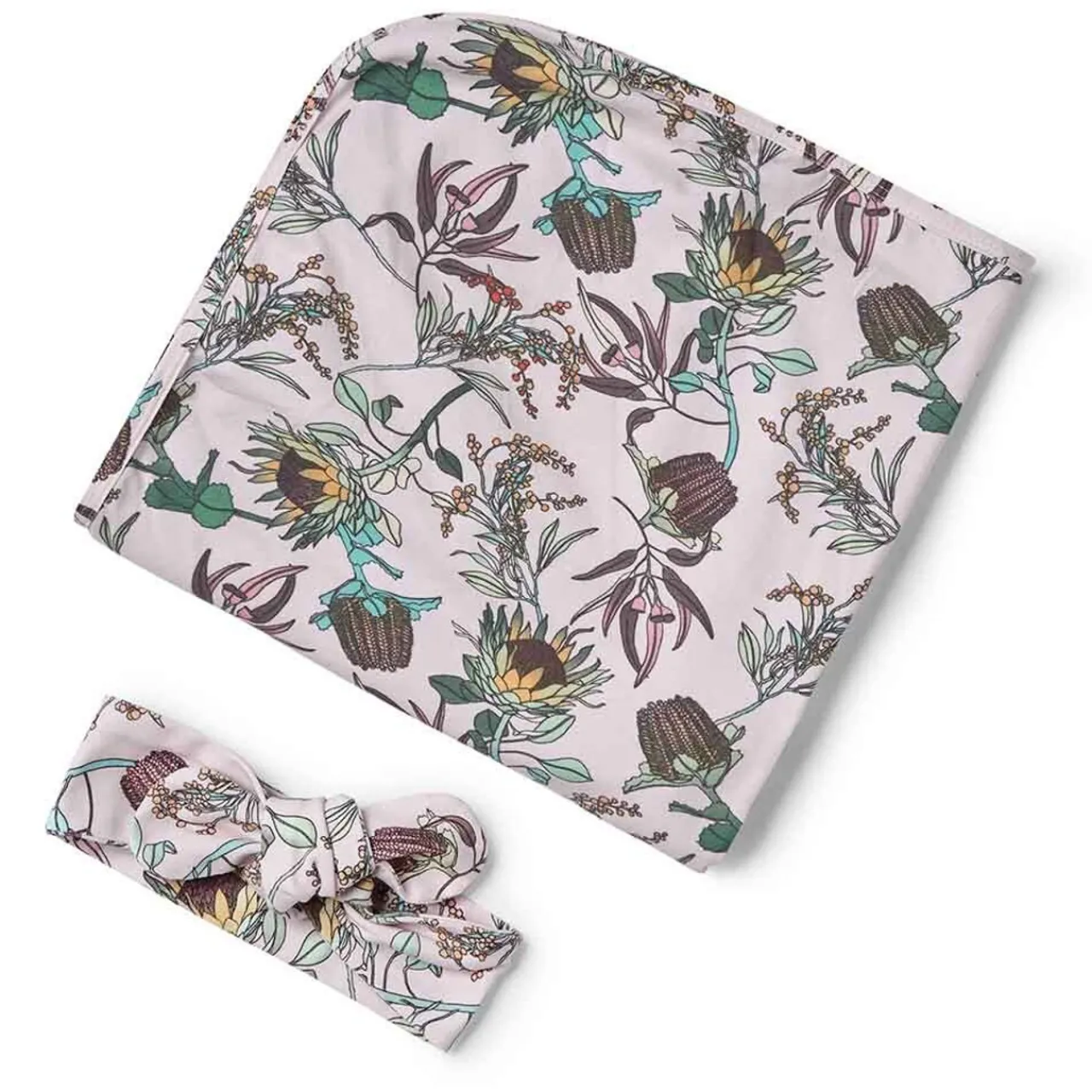 Accessories|Stretch Swaddles/Wraps*Snuggle Hunny Baby Jersey Wrap & Topknot Set