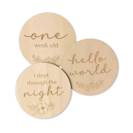 Gifts For Mum*Snuggle Hunny Wooden Milestone Cards