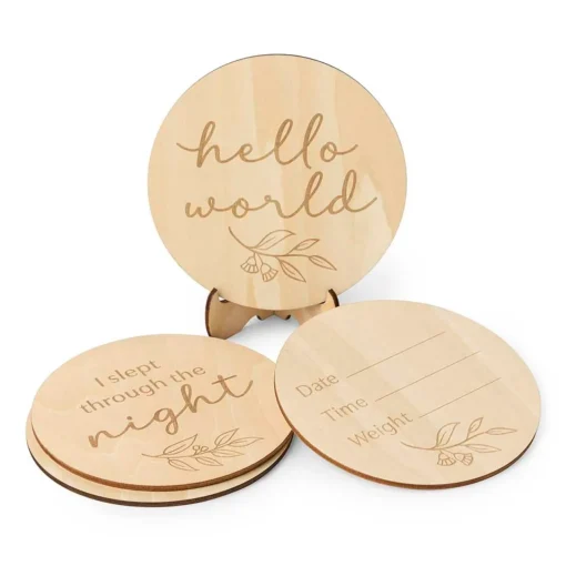 Gifts For Mum*Snuggle Hunny Wooden Milestone Cards