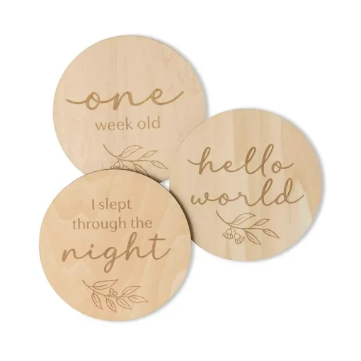 Gifts For Mum*Snuggle Hunny Wooden Milestone Cards