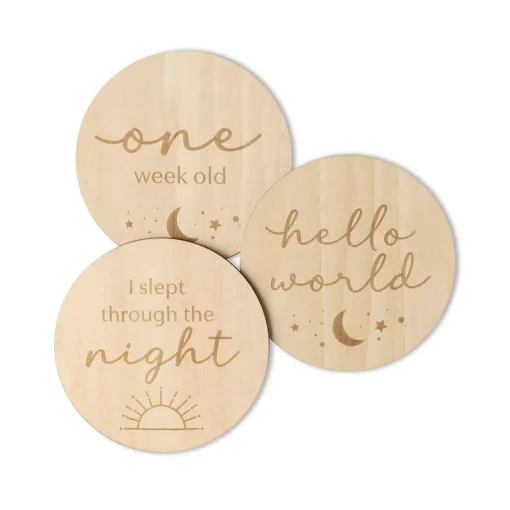 Gifts For Mum*Snuggle Hunny Wooden Milestone Cards