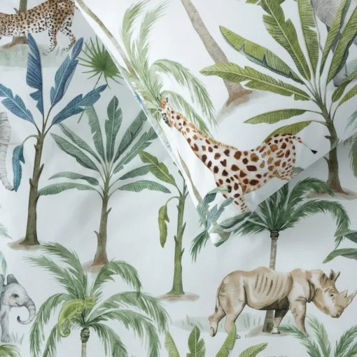 Duvet Inners & Covers*Squiggles Cotton Duvet Cover Set - Jungle Oasis
