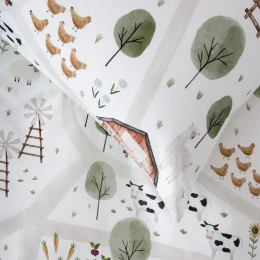 Duvet Inners & Covers*Squiggles Cotton Duvet Cover Set - On the Farm