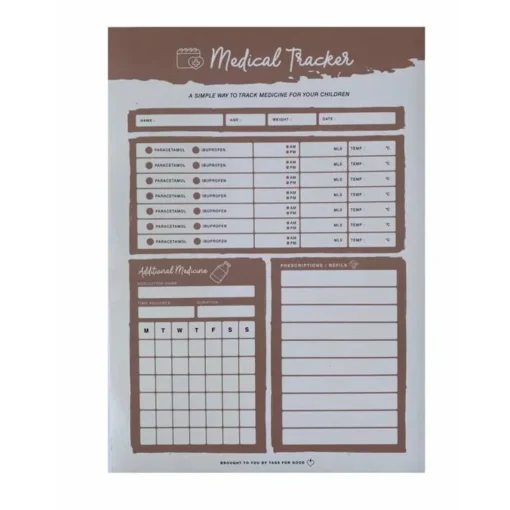 Baby Care*Tags For Good Medical Tracker Fridge Magnet