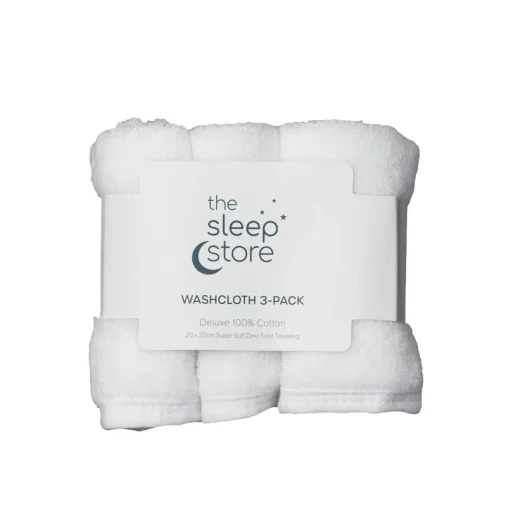 Towels & Facecloths*The Sleep Store Deluxe Towelling Wash Cloths - 3 Pack