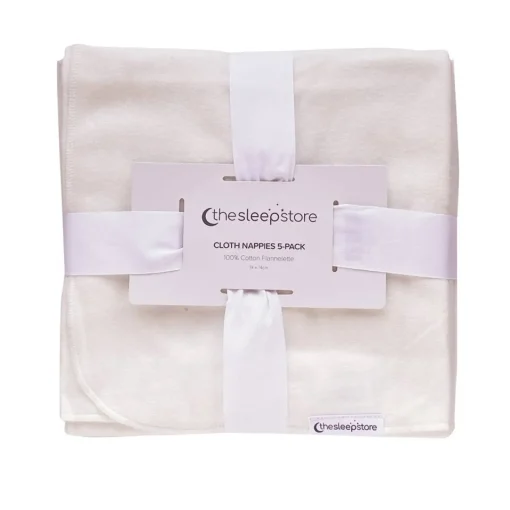 Nappies, Wipes & Wet Bags|Nappies & Training Pants*The Sleep Store Flannelette Flat Cloth Nappy 5pk Natural