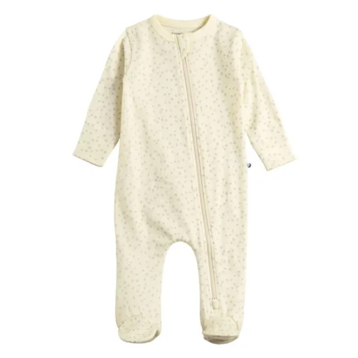 Sleepwear & Pjs|Merino Clothing & Sleepwear*The Sleep Store Jersey NZ Merino Print Footed Zipsuit - Clearance Vanilla Kisses