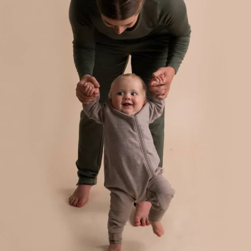 Sleepwear & Pjs|Merino Clothing & Sleepwear*The Sleep Store Merino Tencel Fleece - Onesie with Foldover Mittens & Feet