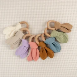 Teeth & Teethers|Comforters & Soft Toys*The Sleep Store Muslin & Wood Teether