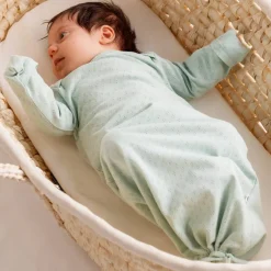 Sleepwear & Pjs*The Sleep Store Organic Cotton Pointelle Drawstring Baby Gown