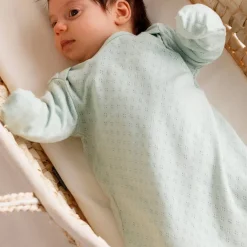 Sleepwear & Pjs*The Sleep Store Organic Cotton Pointelle Drawstring Baby Gown