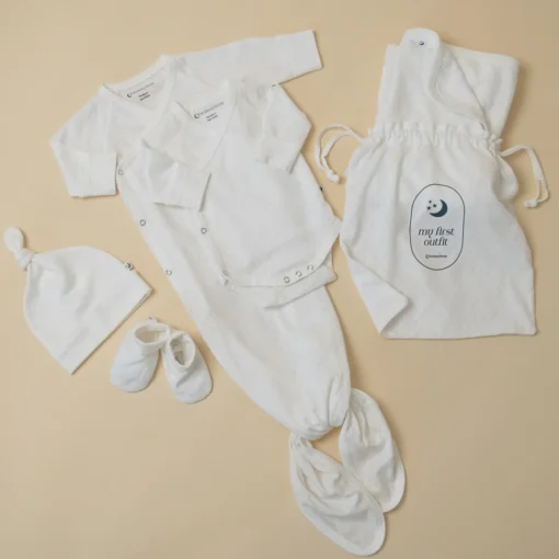 Accessories|Bodysuits & Singlets*The Sleep Store Organic Cotton Pointelle Newborn Gift Pack Cream