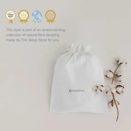 Bassinet & Co-Sleeper Bedding*The Sleep Store Organic Sateen Small Bassinet Fitted Sheet 76 x 40cm