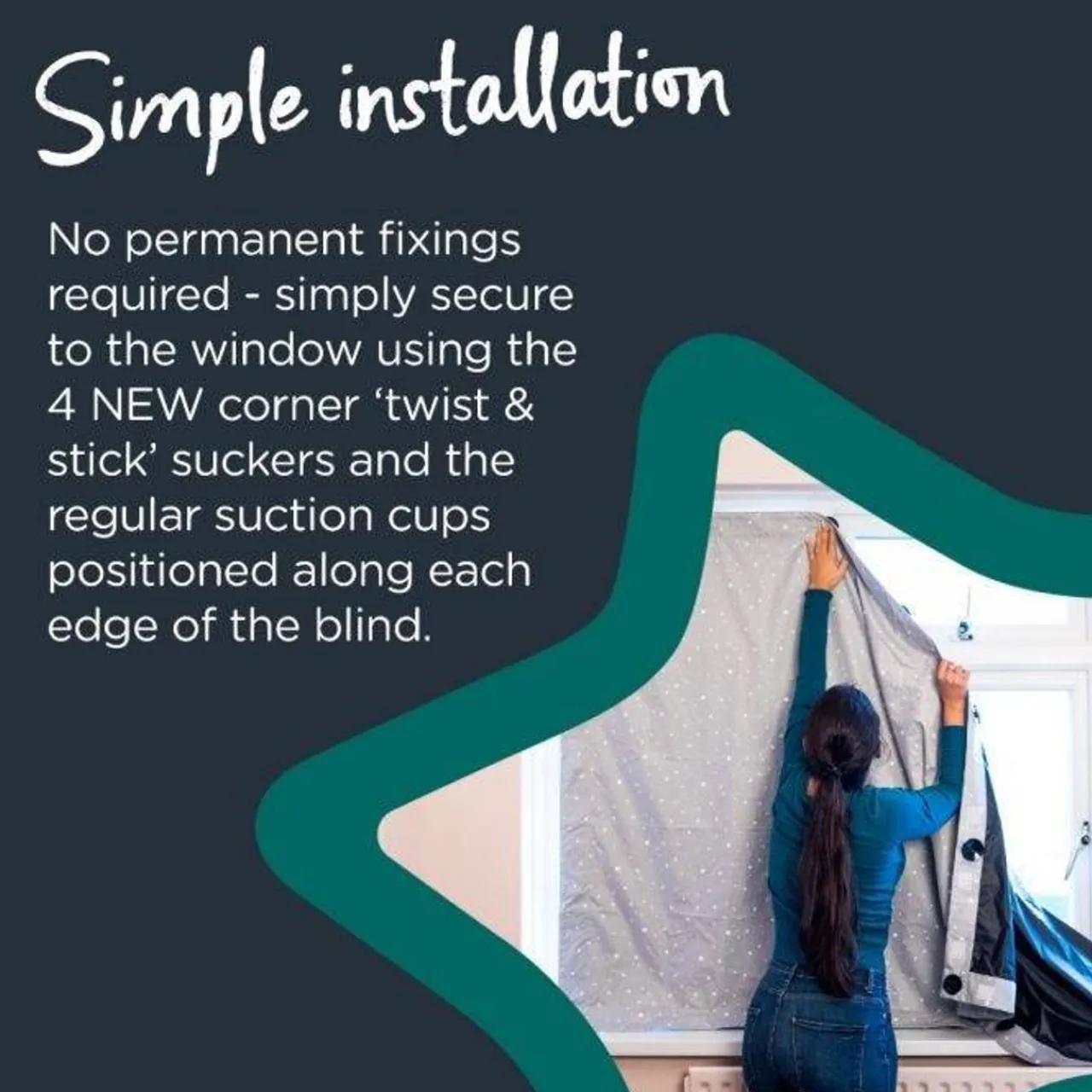 Shade & Blackout Blinds|Blackout Blinds*Tommee Tippee Sleeptight Portable Blackout Blind - Starry Grey