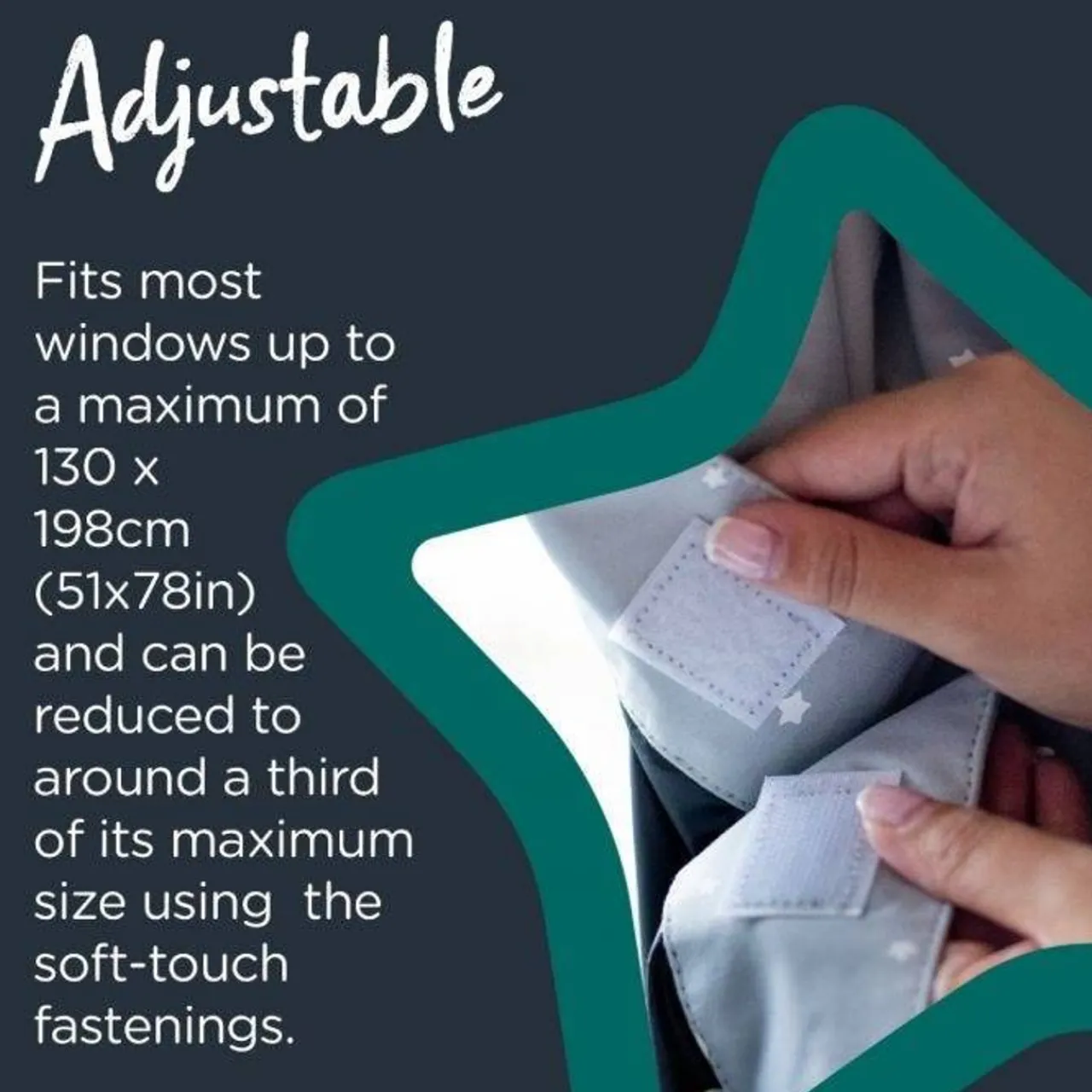 Shade & Blackout Blinds|Blackout Blinds*Tommee Tippee Sleeptight Portable Blackout Blind - Starry Grey