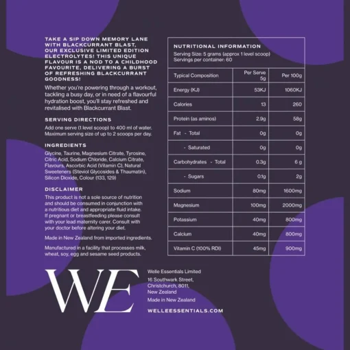 Self-Care|Self Care & Vitamins*Welle Essentials Electrolytes - Blackcurrant Blast