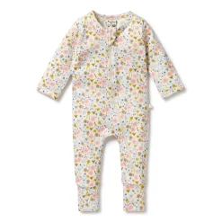Sleepwear & Pjs*Wilson + Frenchy Long Sleeve Organic Zipsuit with feet