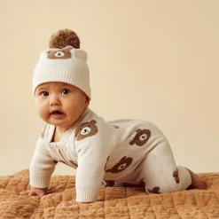 Sleepwear & Pjs*Wilson + Frenchy Wilson & Frenchy Organic Knitted Jacquard Growsuit