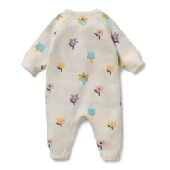 Sleepwear & Pjs*Wilson + Frenchy Wilson & Frenchy Organic Knitted Jacquard Growsuit