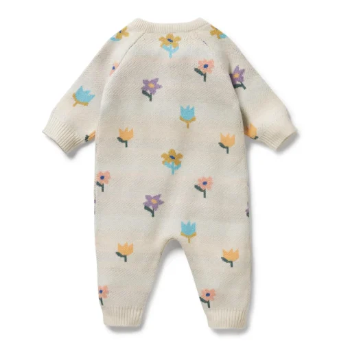 Sleepwear & Pjs*Wilson + Frenchy Wilson & Frenchy Organic Knitted Jacquard Growsuit