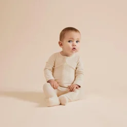 Sleepwear & Pjs*Wilson + Frenchy Wilson & Frenchy Organic Stripe Rib Zipsuit with Feet
