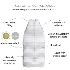 Winter Sleeping Bags*Woolbabe Duvet Front Zip Sleeping Bag