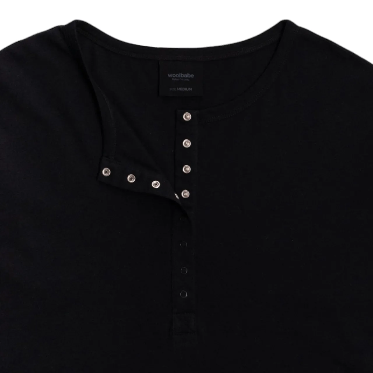 Grown Ups*Woolbabe Relax! Henley Long-Sleeve Nightie Solid Night