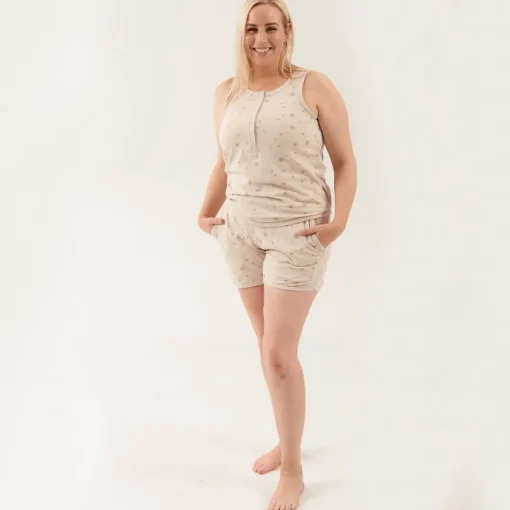 Grown Ups*Woolbabe Relax! Lounge Shorts - Sale Dune Sunburst