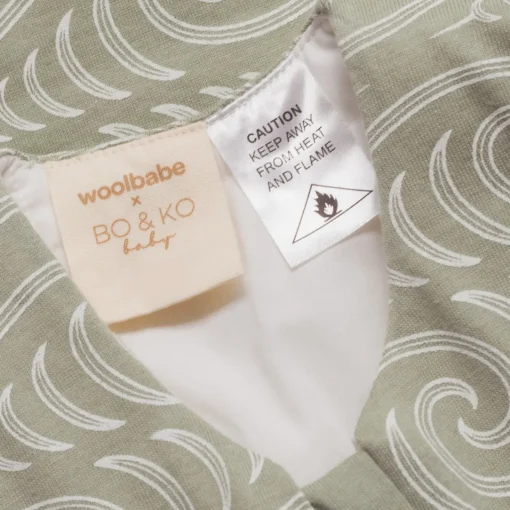 Sleeping Suits*Woolbabe X BO & KO Collab 3-Seasons Sleeping Suit Flax Ngaru