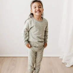 Sleepwear & Pjs*Woolbabe X BO & KO Collab Winter Pyjamas Flax Ngaru