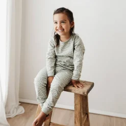 Sleepwear & Pjs*Woolbabe X BO & KO Collab Winter Pyjamas Flax Ngaru