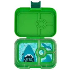 Lunchboxes, Snackboxes & Snack Bags|Lunch Boxes, Snack Boxes & Insulated Bags*YumBox Panino Lunchbox Bamboo Green Shark Tray